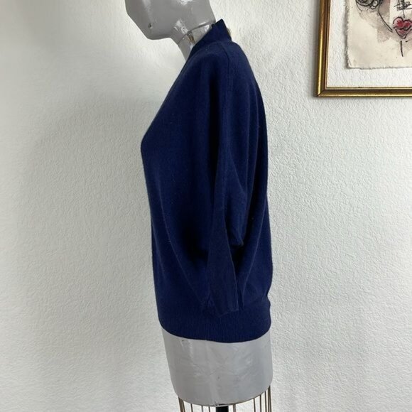 AllSaints Blaze Jumper Cobalt Angora Cashmere - Picture 4 of 7